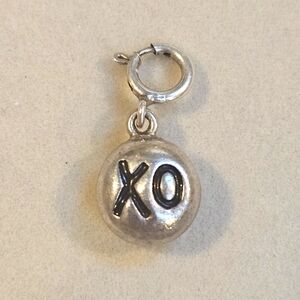 Sterling Silver Xo Charm Pendant Solid 925 Double Sided